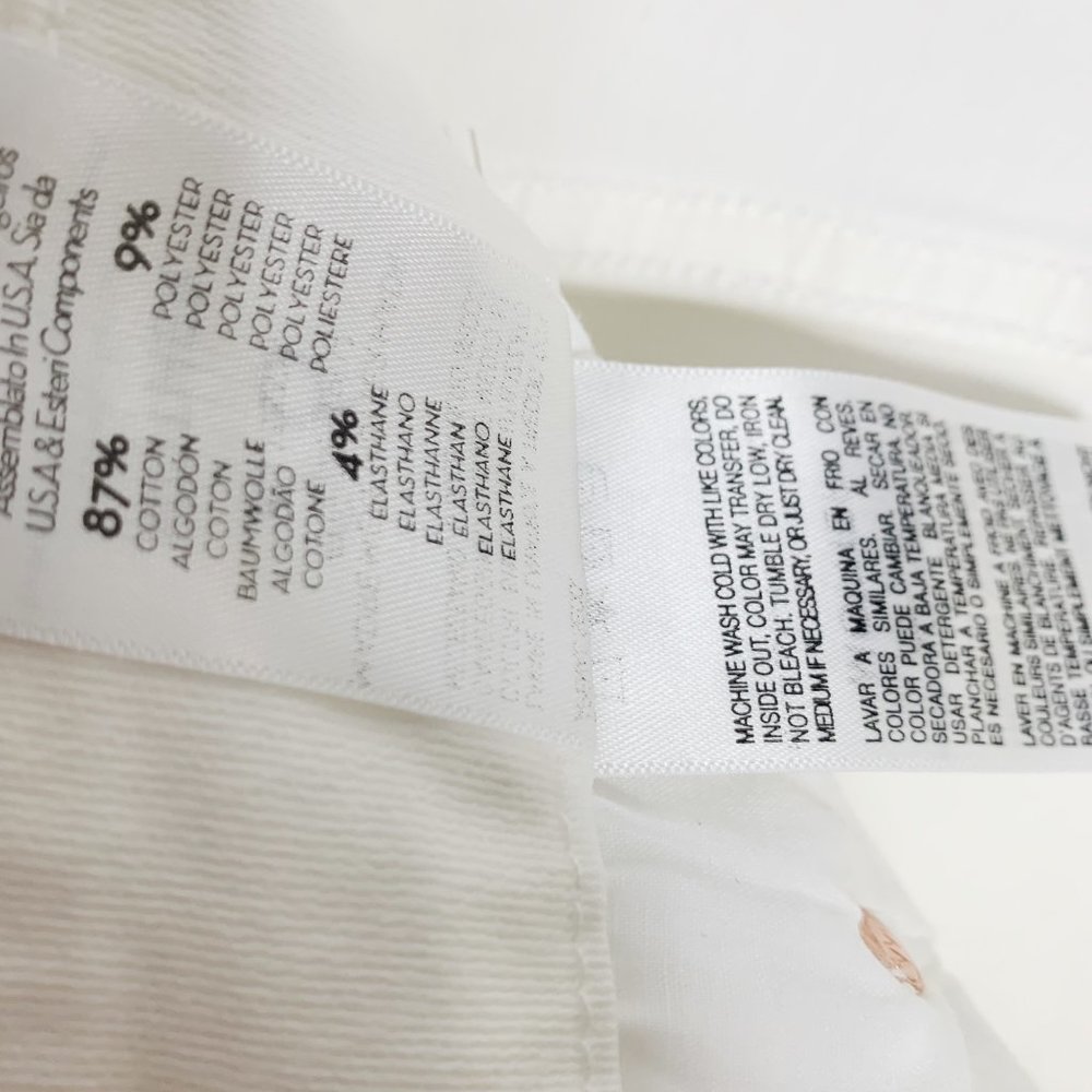 MOTHER Denim NWT White Looker Ankle Fray Raw Hem Jeans Little Miss Innocent 26 - Picture 12 of 16